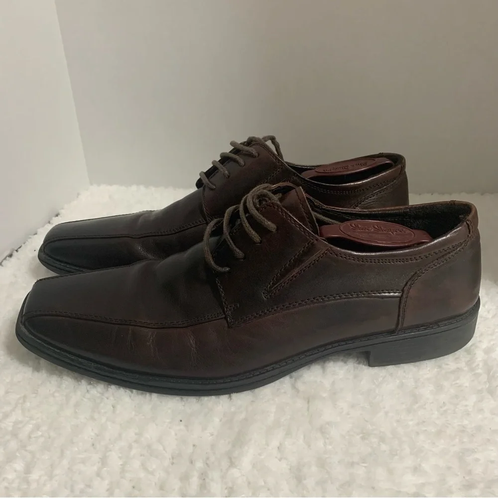 Enzo Feldini‎ Men's Loafer Shoes Mens Size 9 M Brown Leather Bicycle Toe